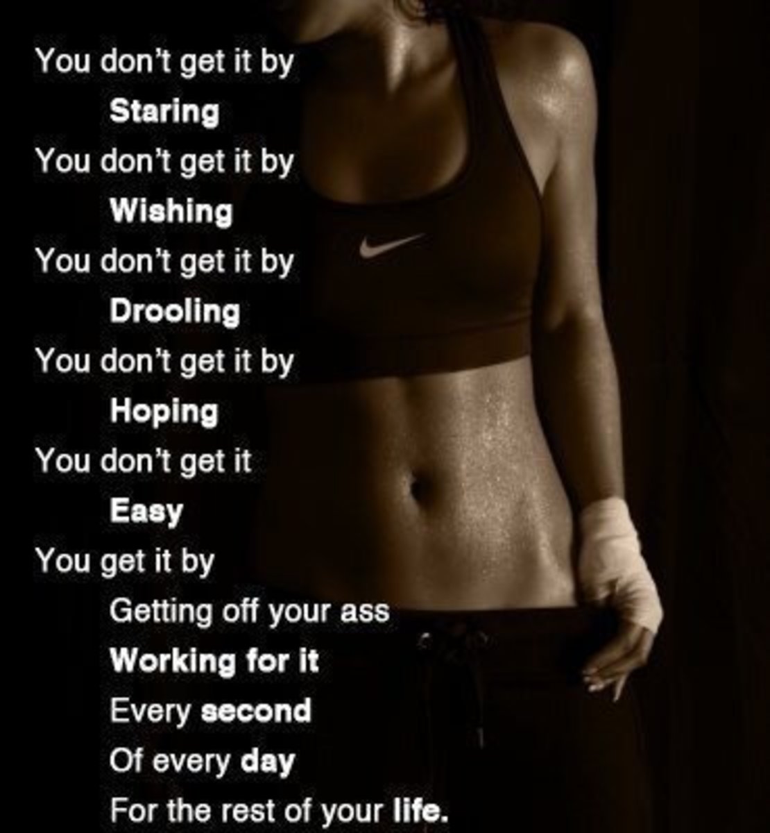 Motivational Exercise Poster black and white