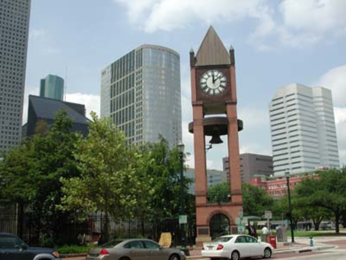 The Market Square Clock stands in Market Square