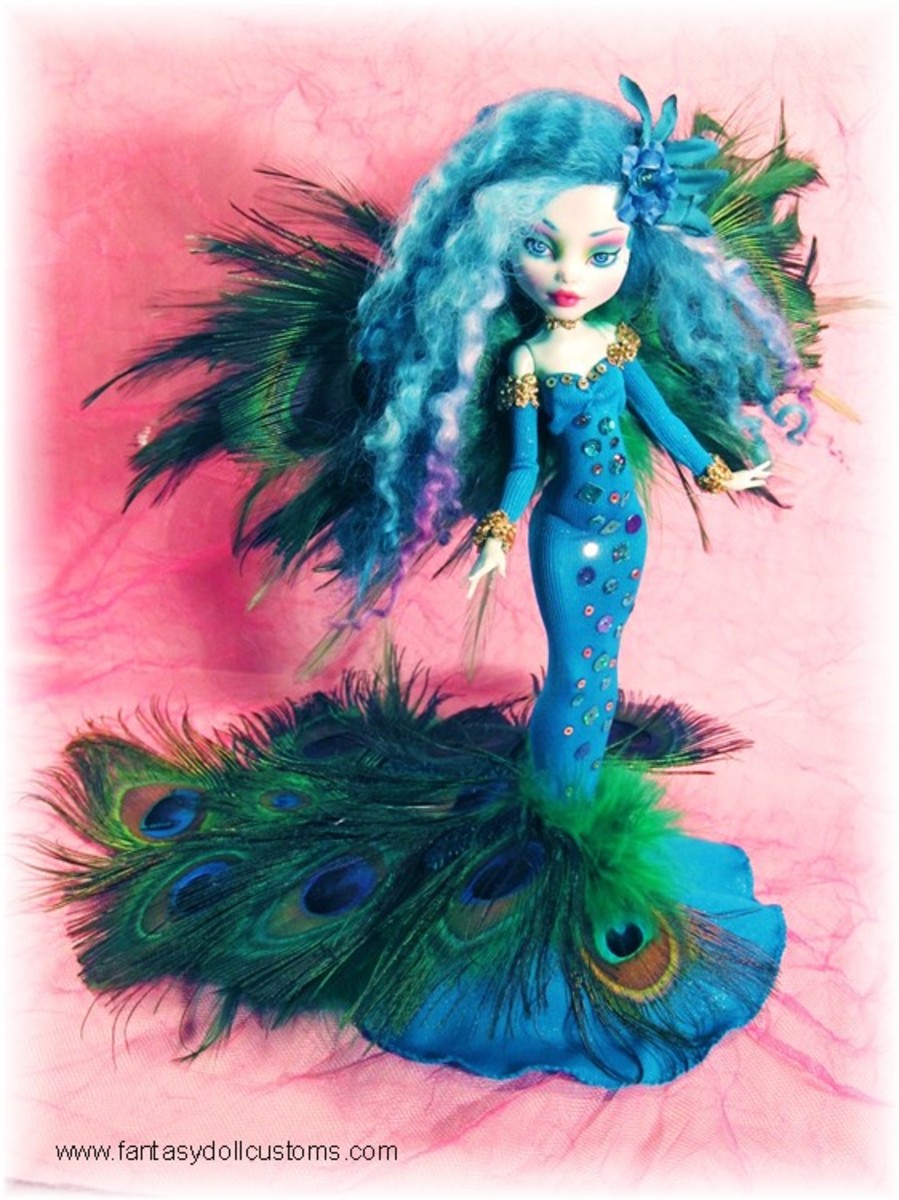 Visit my blog to see how I made this Frankie Peacock Fairy Doll