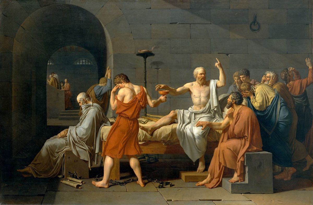 The Death of Socrates by Jacques-Louis David, 1787 