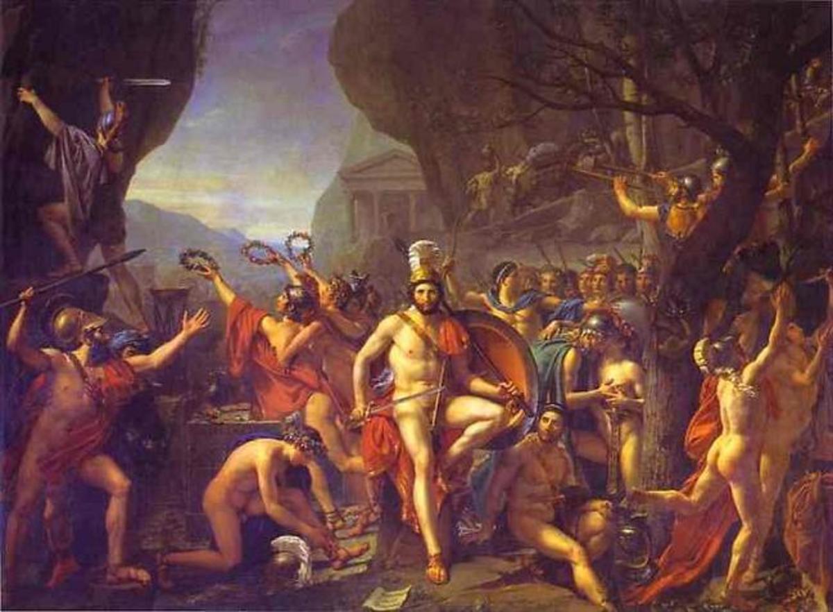 Leonidas at Thermopylae 1814 by Jacques-Louis David