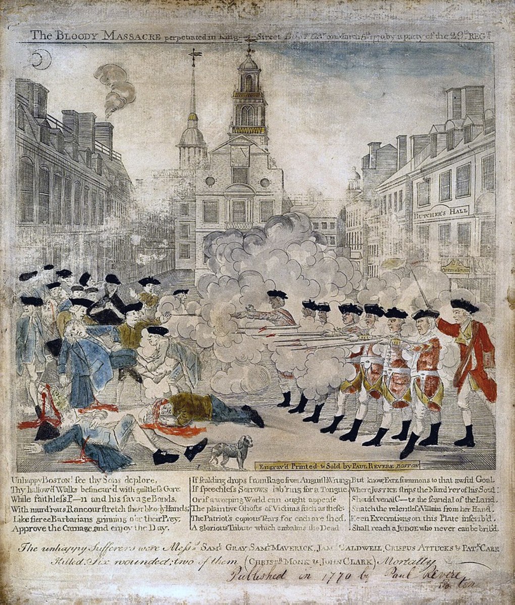 Paul Revere's engraving of the Boston Massacre