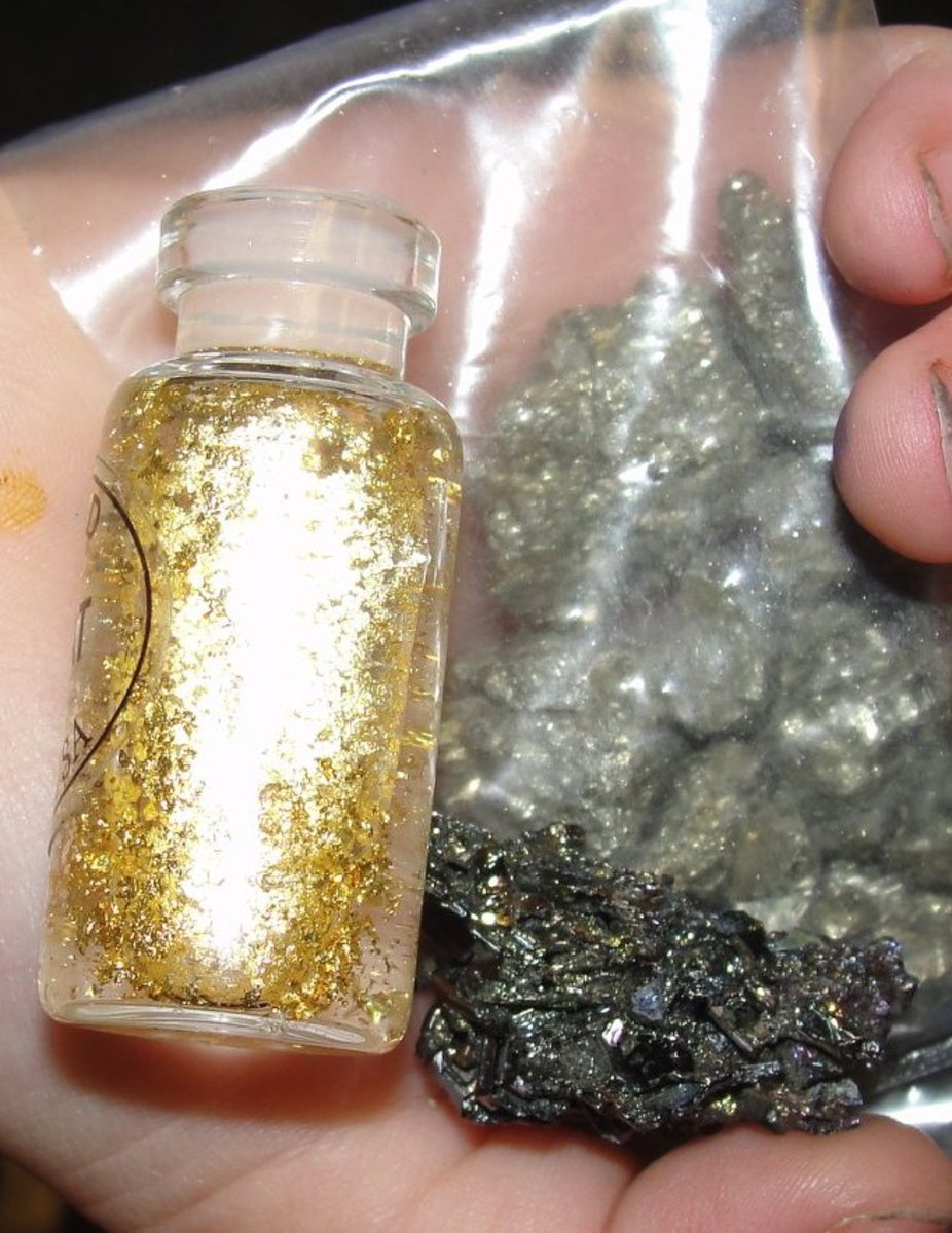 Real Gold Flakes in Glass Vial - Kids Love Rocks