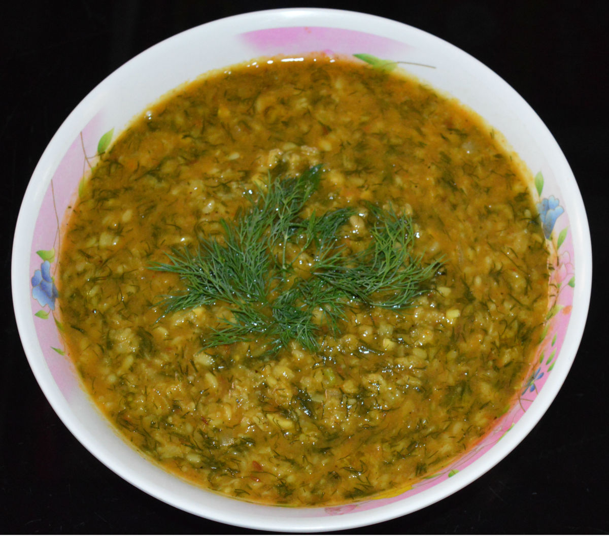 Dill Leaves and Mung Beans Curry (Moong Dal Dill Leaves Side Dish)