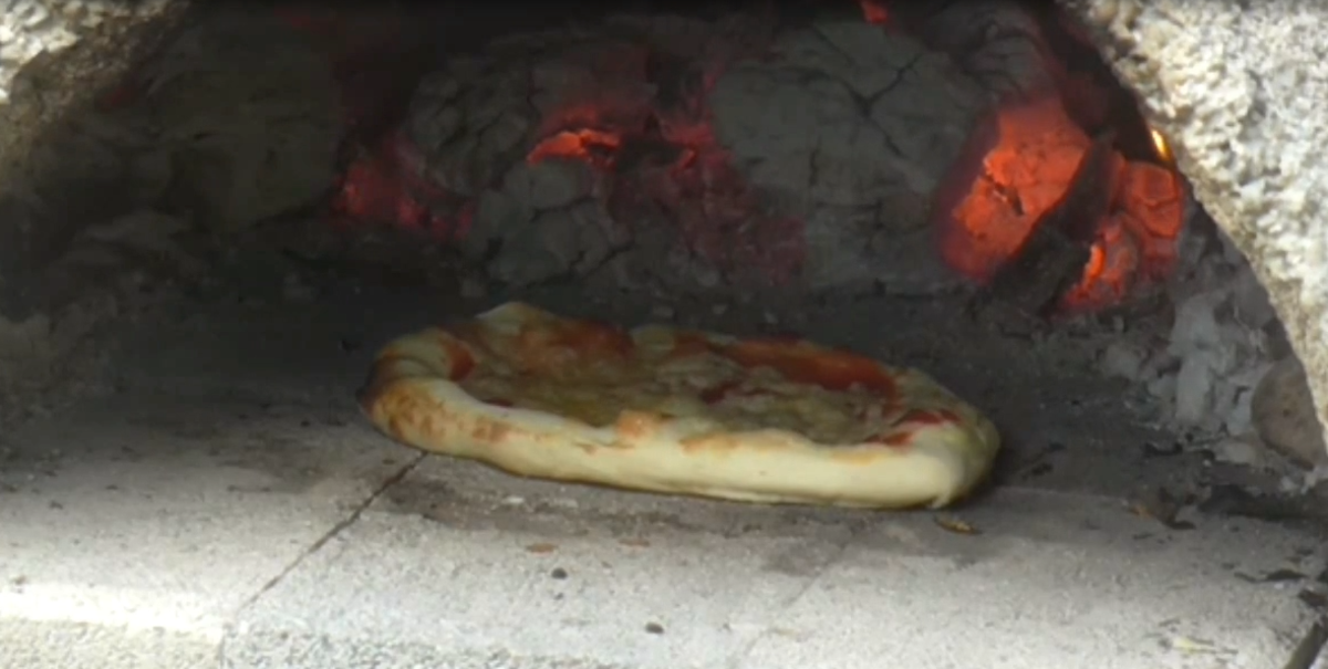 Cooking my first pizza in the oven