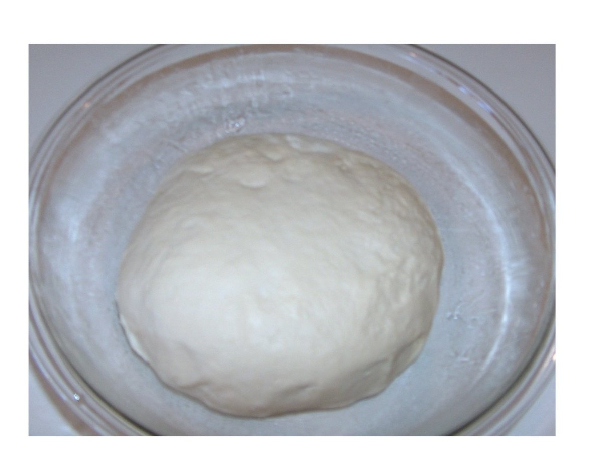 Knead the dough on a lightly floured surface.