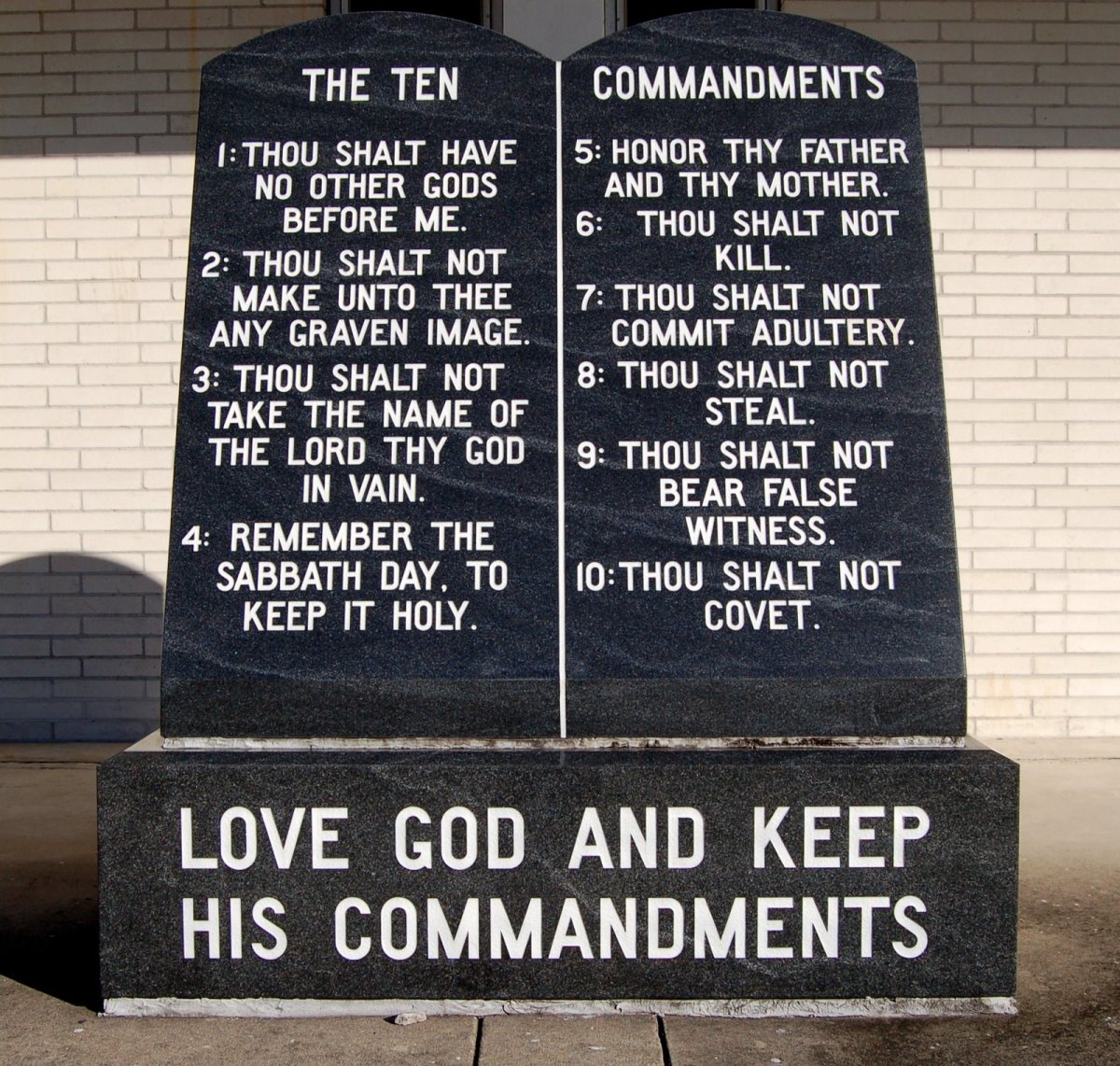 The Ten Commandments rest on the Great Commandment that we are to love God.
