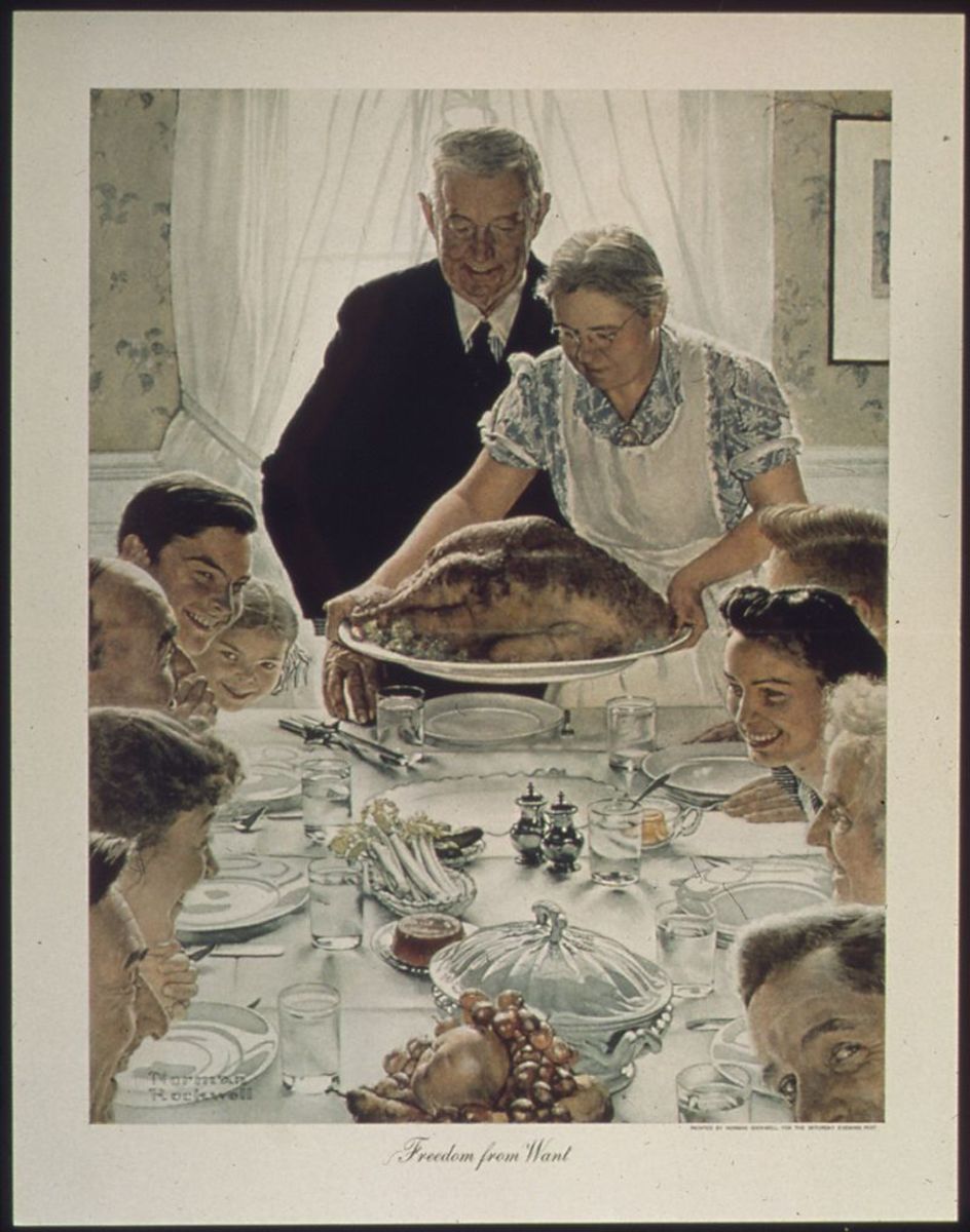 "Freedom From Want," painted in 1943 by Norman Rockwell