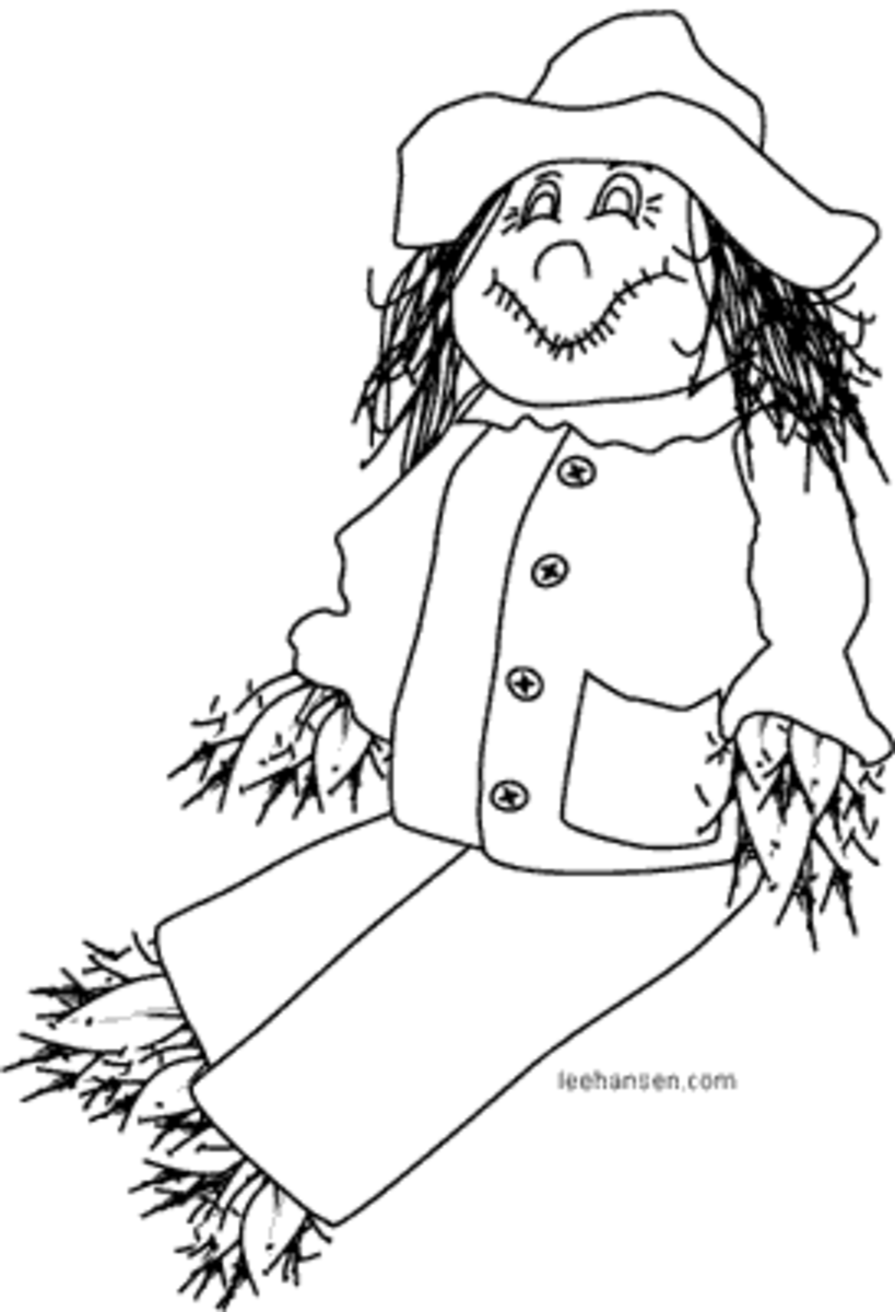 Scare crow coloring page, LeeHansen
