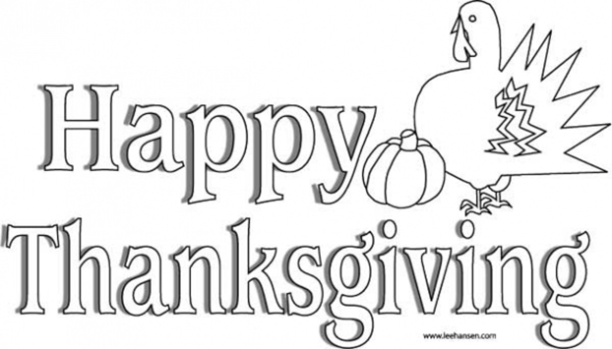 Happy Thanksgiving Coloring Poster