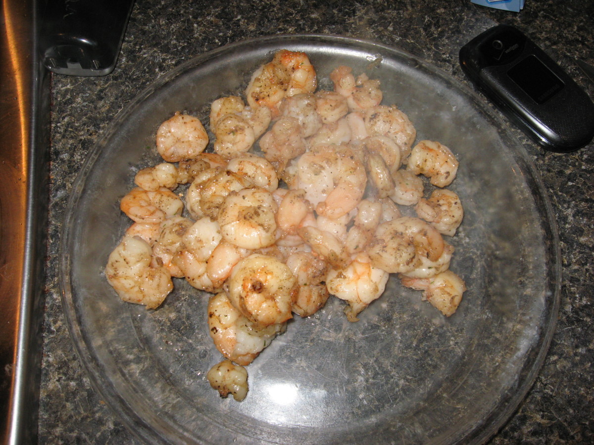 shrimp sauteed in bacon drippings