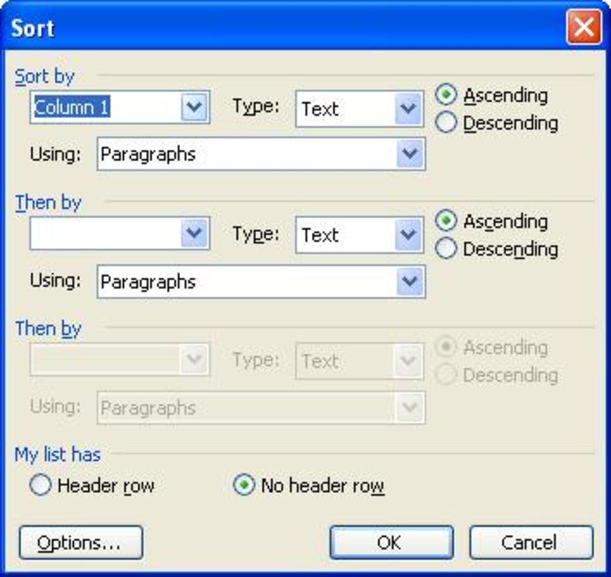 Using The Table Menu In Microsoft Office Word 03 Hubpages