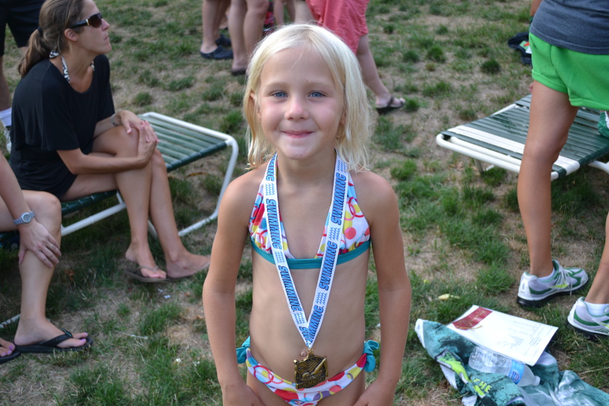 My daughter was very proud of her most improved award on the swim team