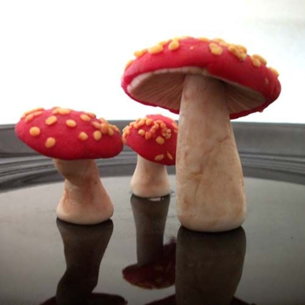 Completed mushroom sweets