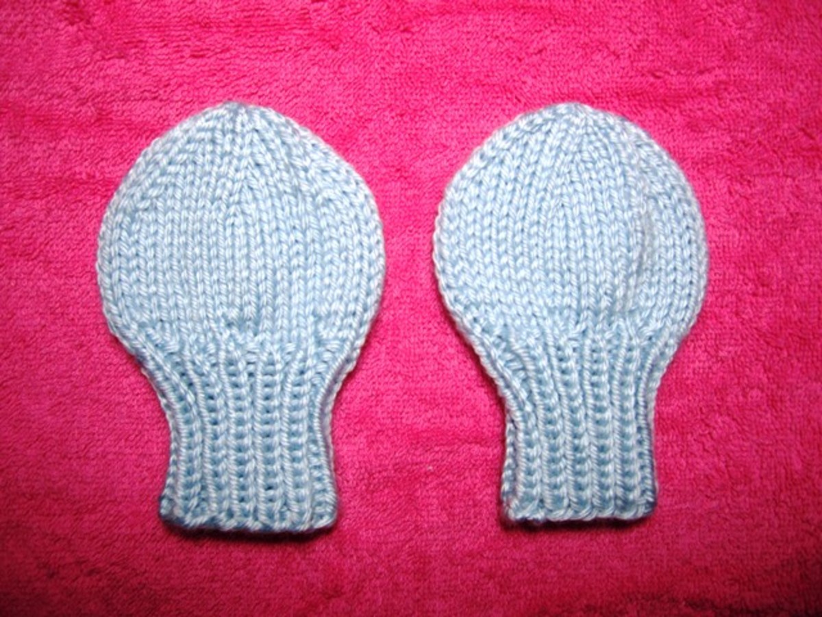How to knit No-scratches Baby Mittens, Free Knitting Pattern with Video!