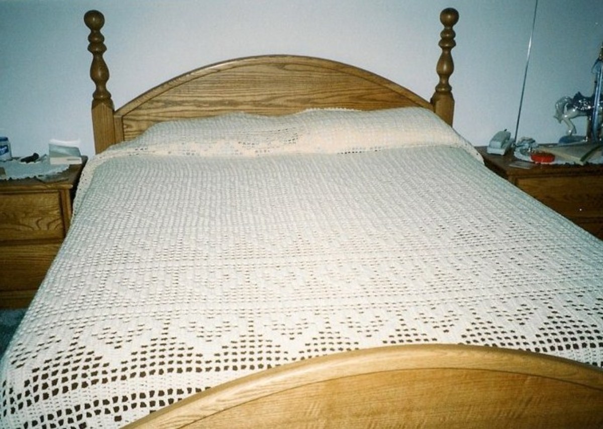 Photo: Beautiful Crocheted Bedspread