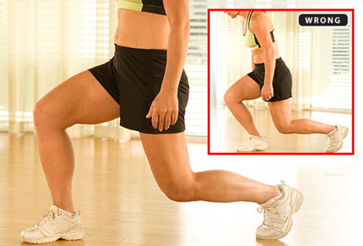 Right and Wrong Demonstration of the Placement of the Knees Over the Toes for Performing the Squat Without Injury