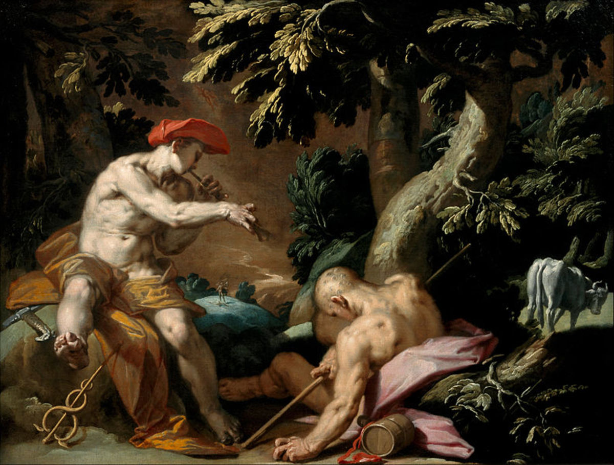 The painting "Mercury, Argus and Io" by Abraham Bloemaert (1564–1651) PD-art-100