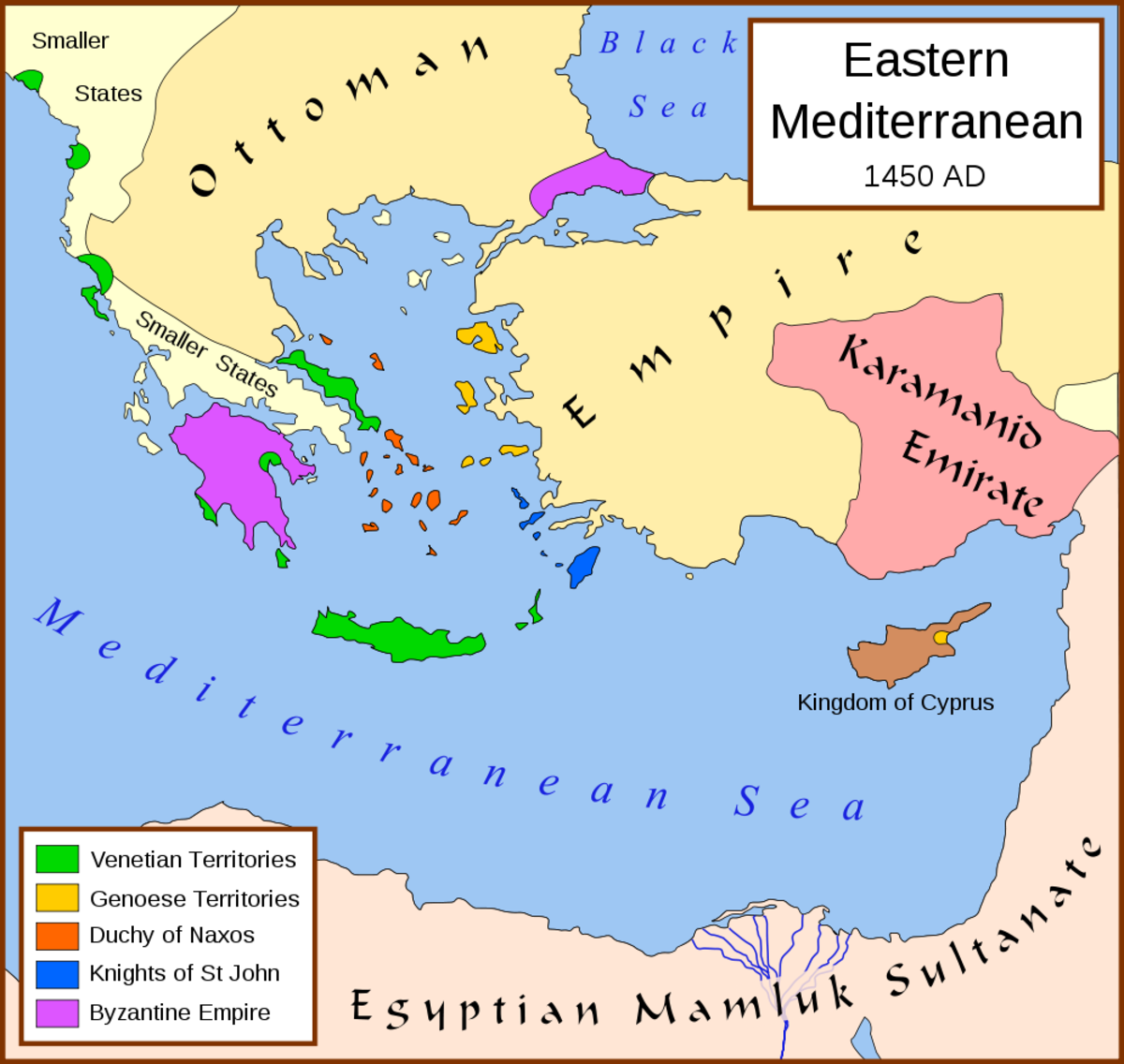 BYZANTIUM MAP 1400 AD