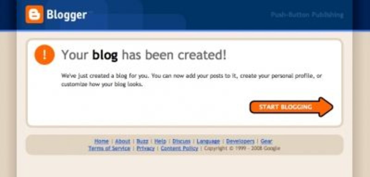 You're now the proud owner of a new Blogger blog!