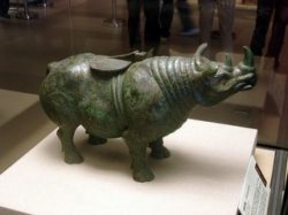 Western Han Dynasty Bronze Rhinoceros