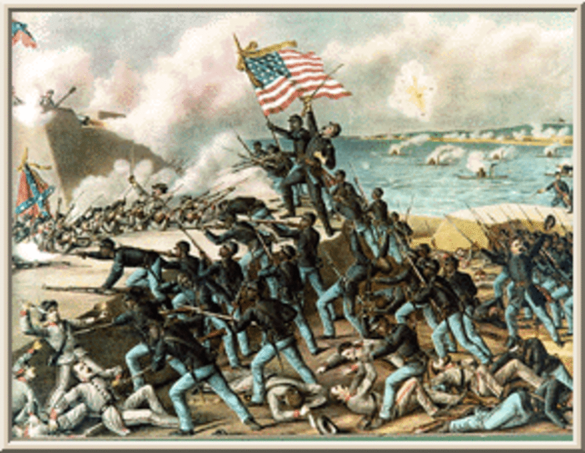 54th Massachusetts In Their Attack On Fort Wagner