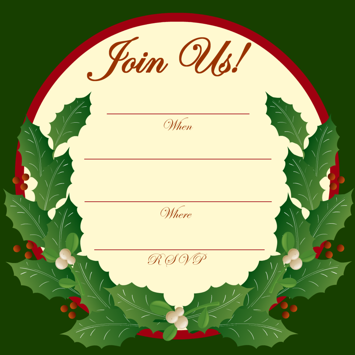 Free Printable Christmas And New Year Party Invitations HubPages