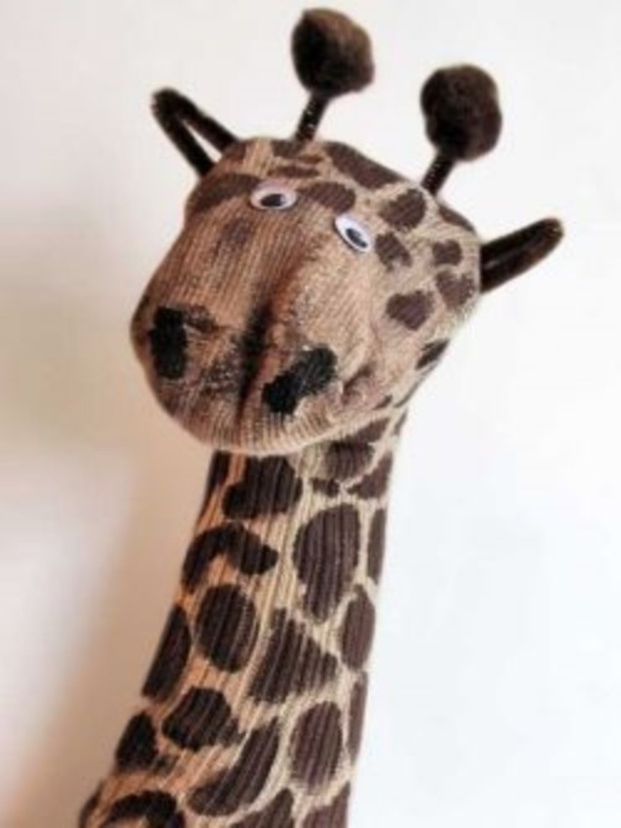 Giraffe Sock Puppet