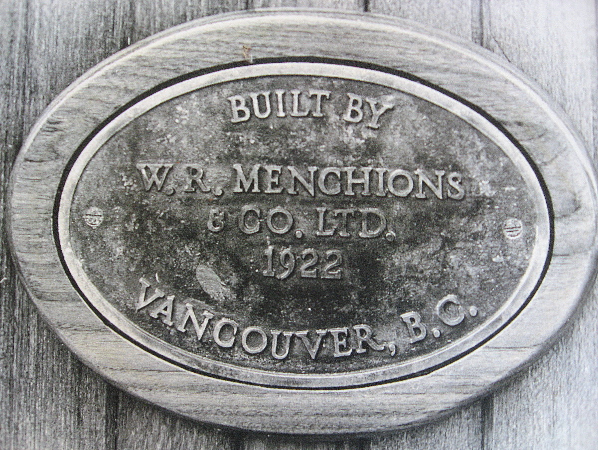 This original plaque is still on the wheelhouse of Argonaut II