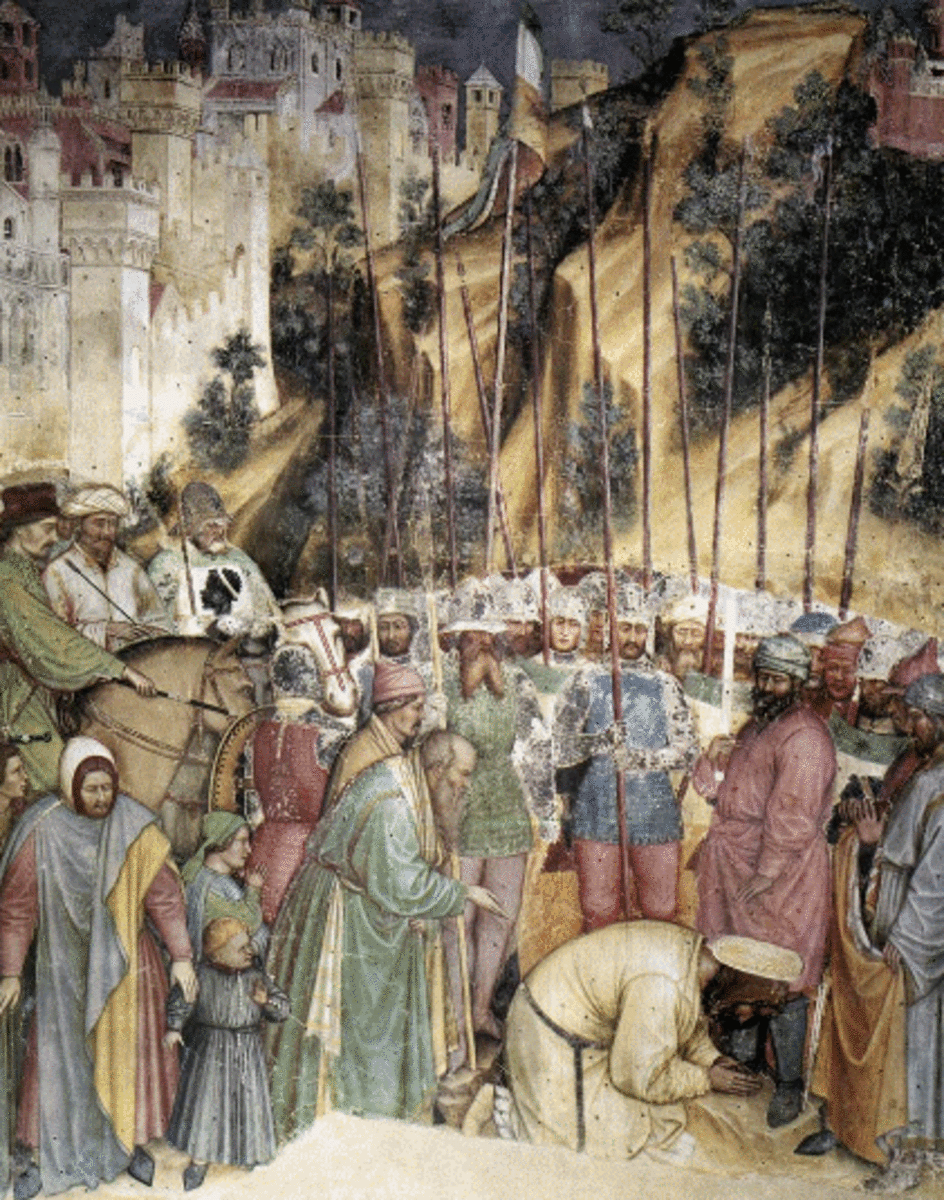 "The Execution of Saint George" by Altichiero da Verona c.1380 - Fresco from Oratorio di San Giorgio, Padua 