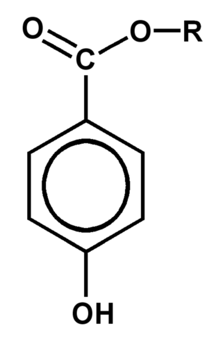 General chemical structure of a paraben