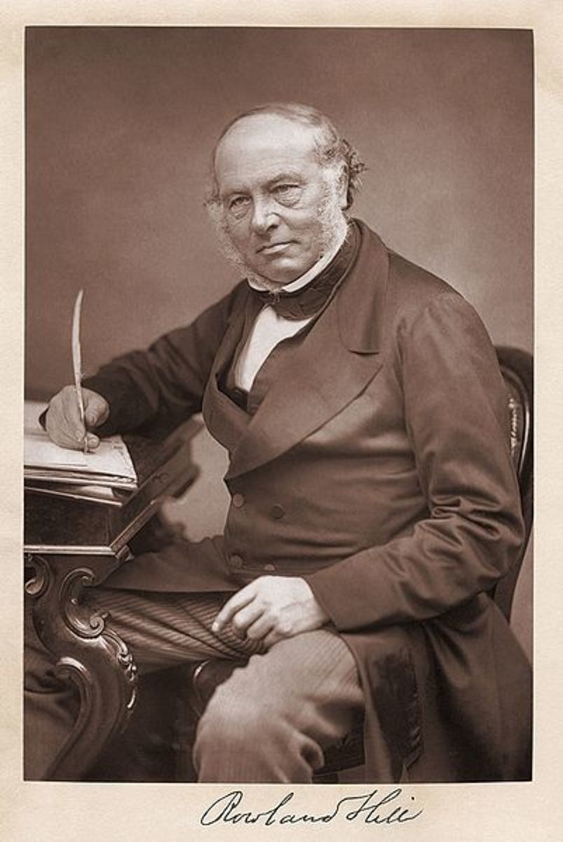 Sir Rowland Hill - Pioneer of Penny Black Postage Stamp. Image Credit: General Post Office, UK, Wikipedia Commons