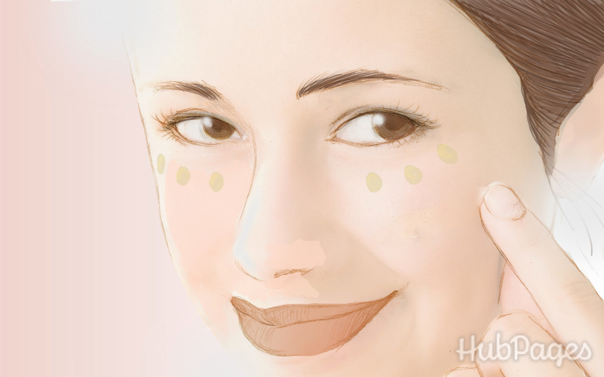 Use concealer to cover dark spots and zits.