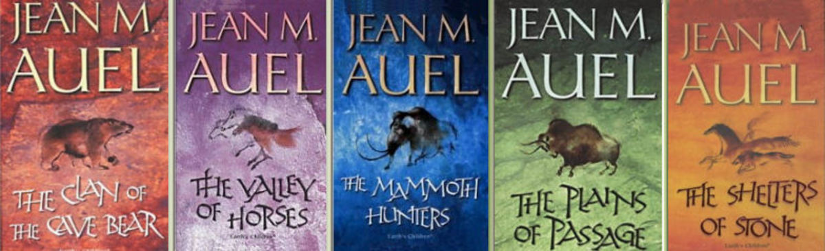 'Clan of the Cave Bear' Series by Jean Auel - Front Covers