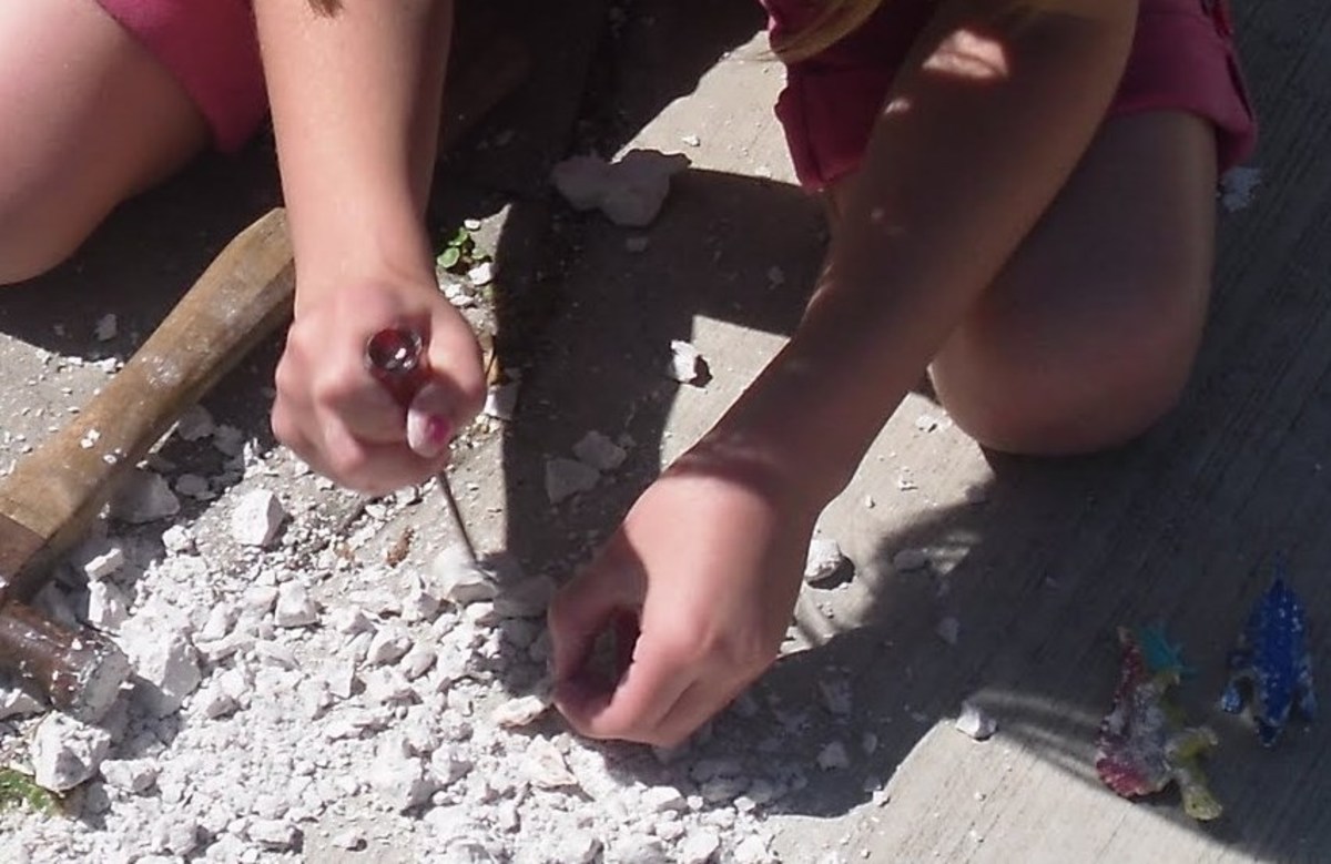 Excavating "fossils" out of rocks