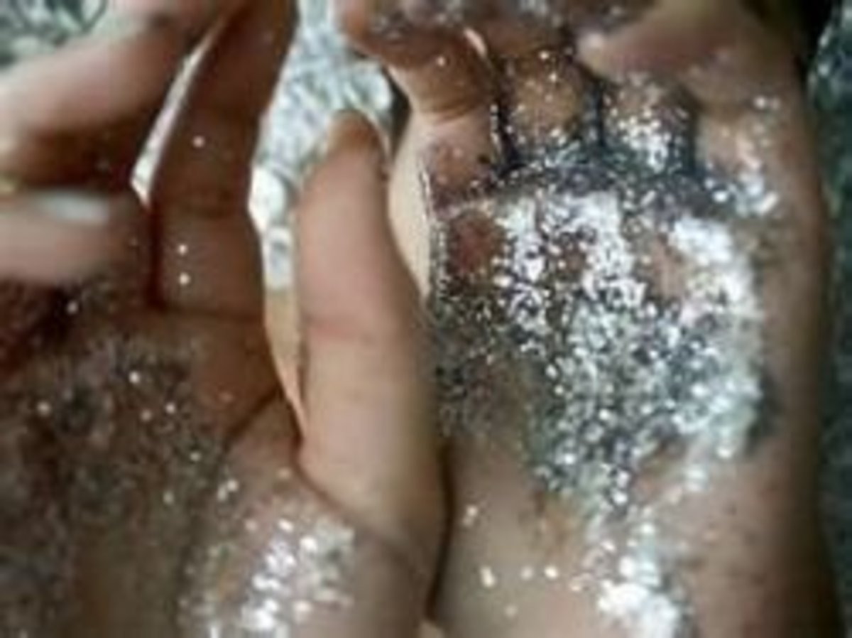 Glitter shows how germs are spread