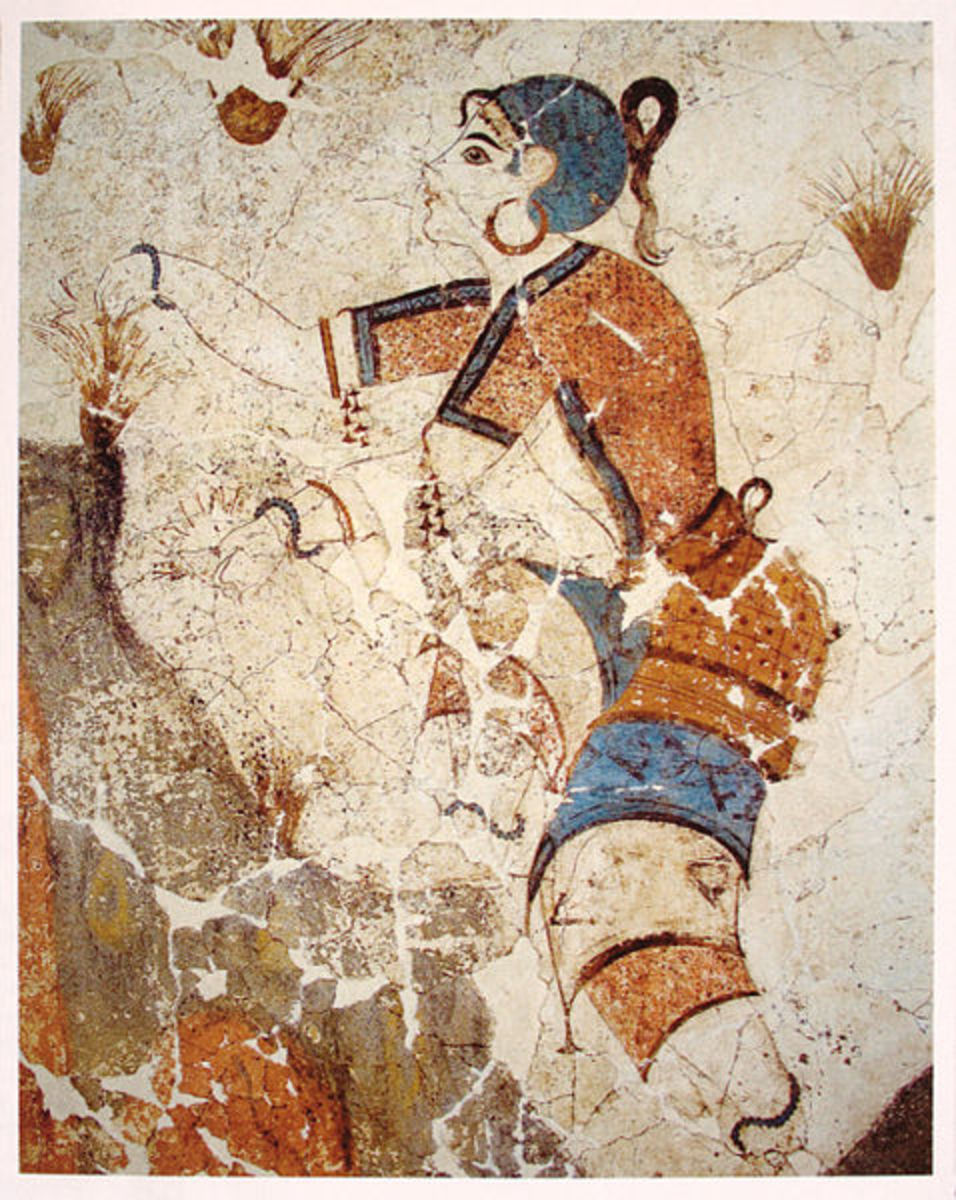 Ancient Greeks harvesting Saffron.
