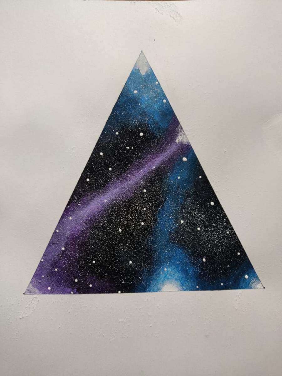 Blue and Purple galaxy painting