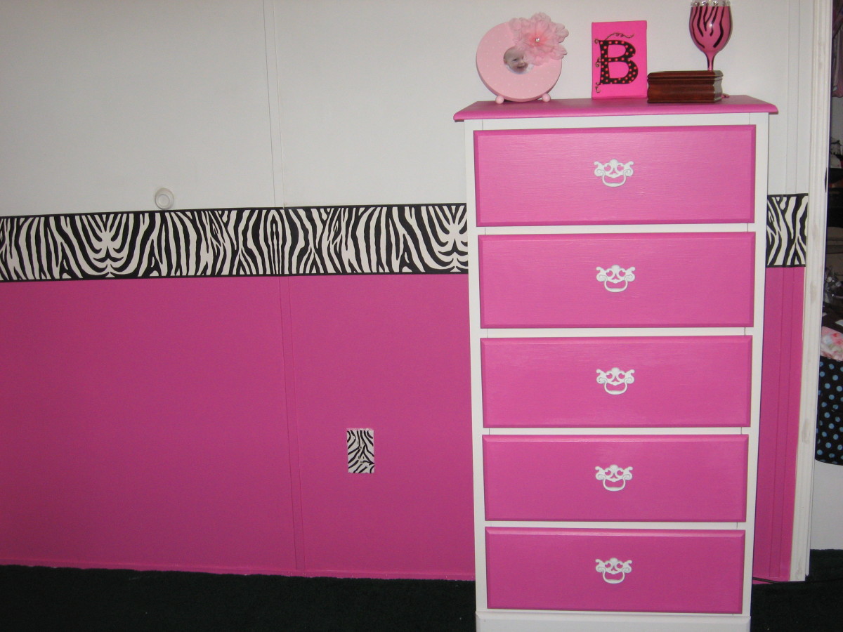 Hot pink chest of drawers