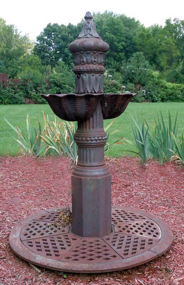 Antique Cast Iron Public Drinking Fountain