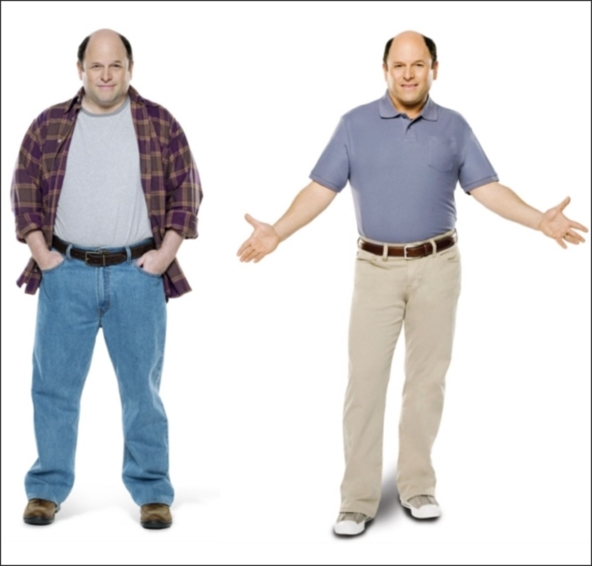 Jason Alexander, spokesperson for Jenny Craig, before and after losing 30 lbs. Photo: Courtesy of Jenny Craig