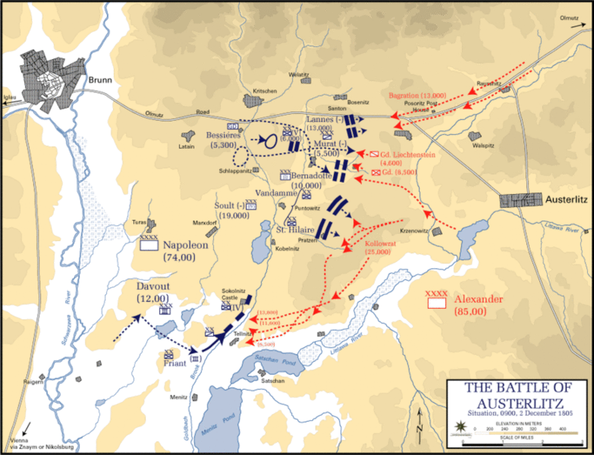 This map highlights the situation in the Battle at 9 am.