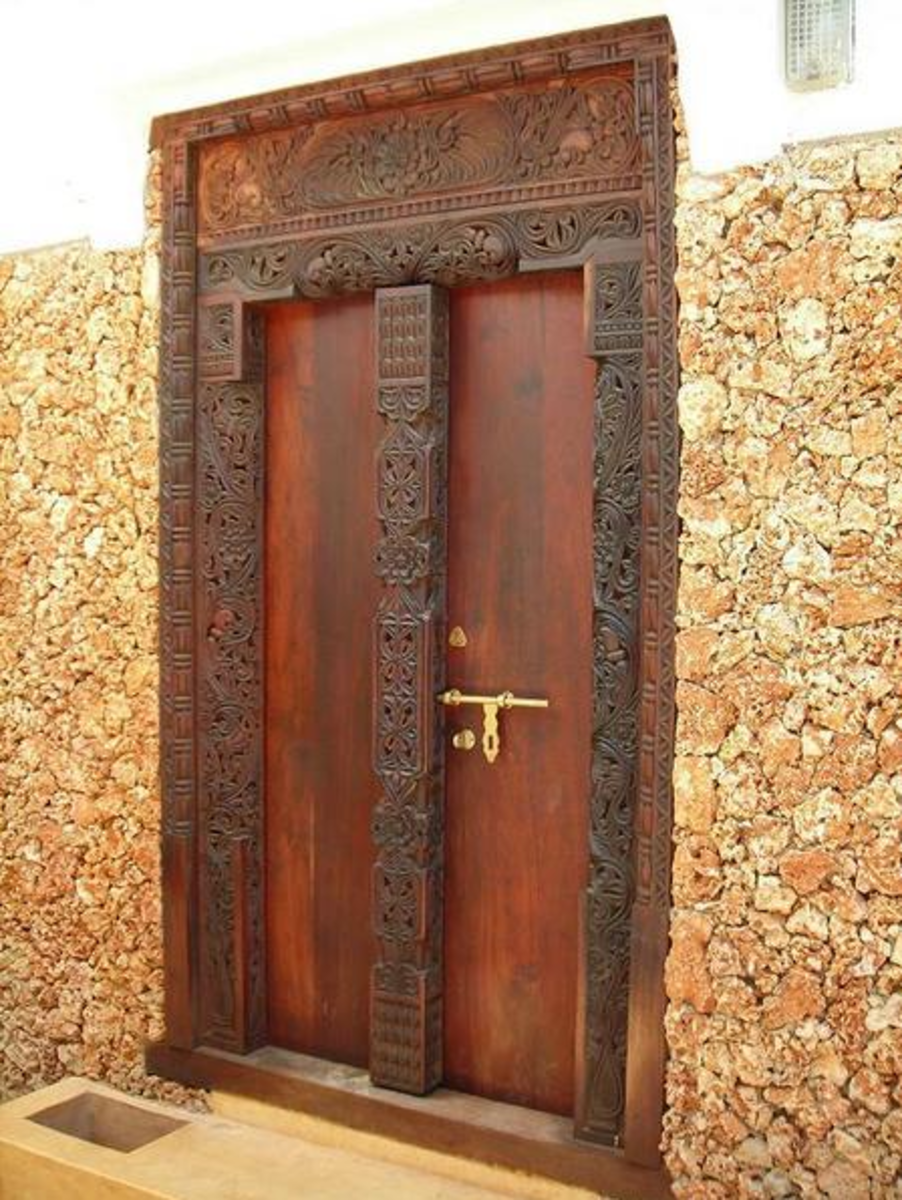 Door carving is a popular tradition in Lamu