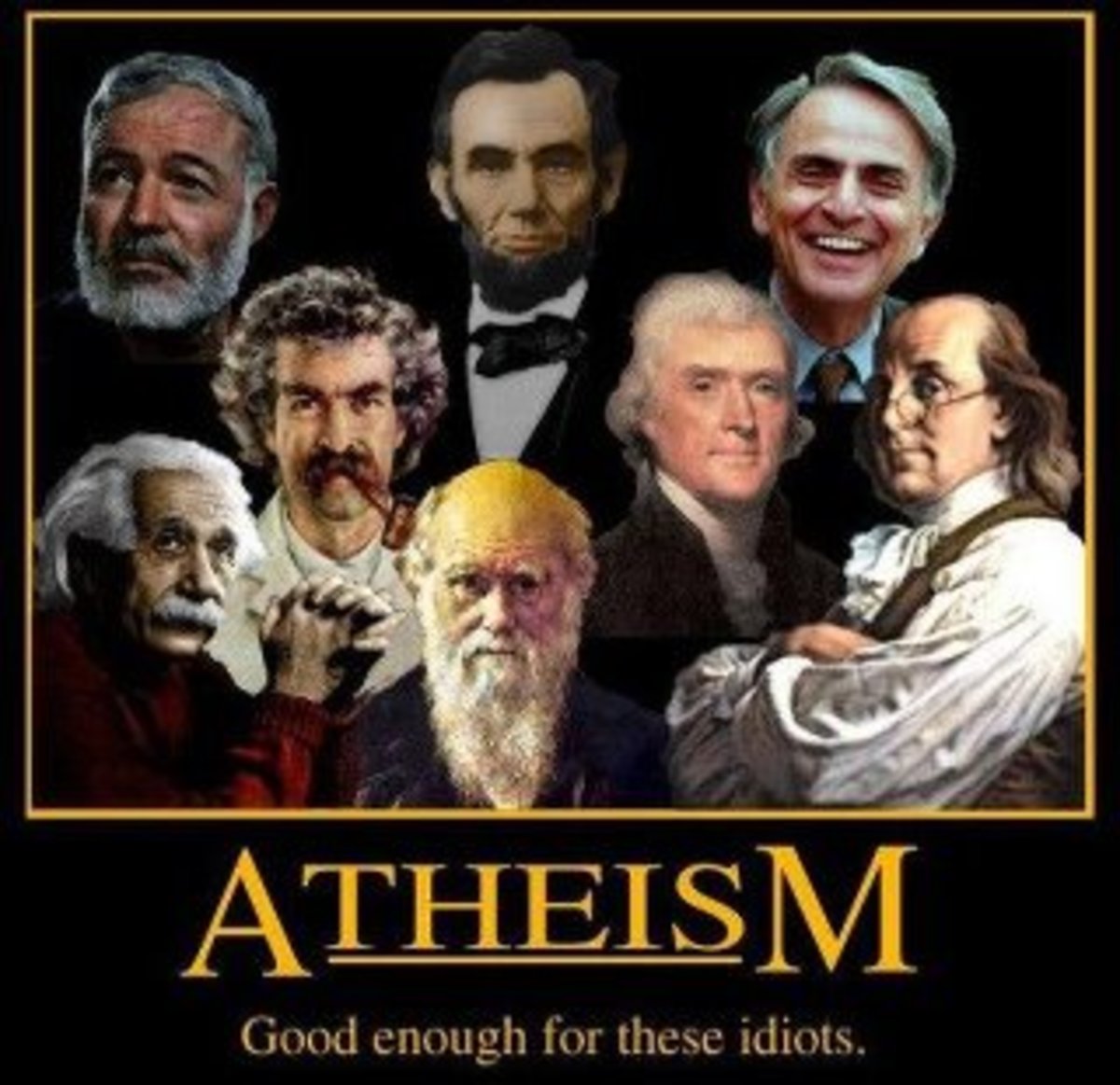 Some of these guys are actually reported atheists, agnostics or fit into the 'other' category. 