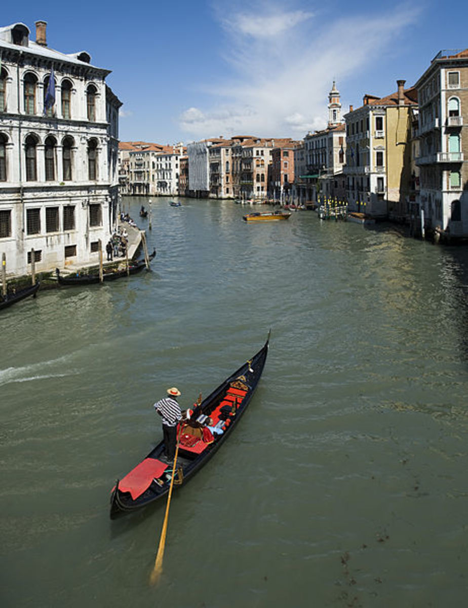 Gondola in the Grand Canal of Venice
