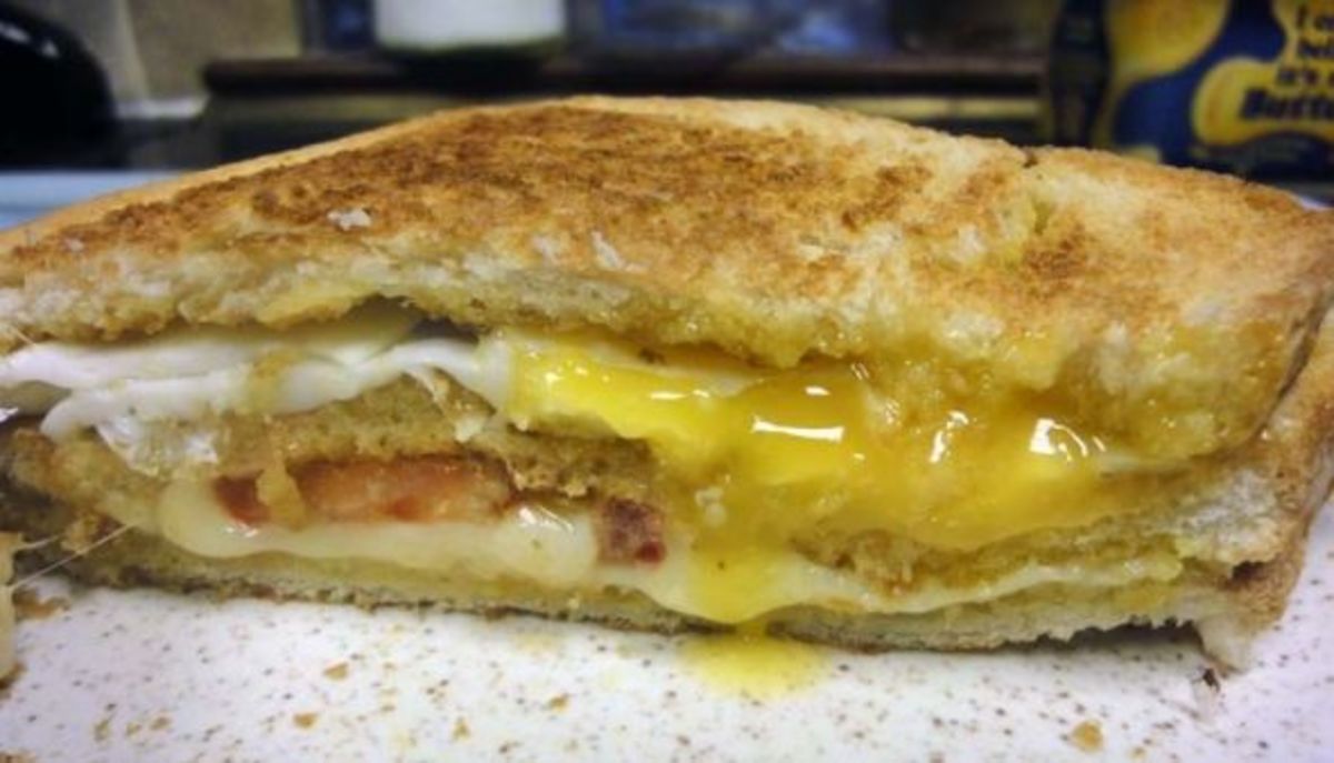 Double Decker egg and cheese toasty