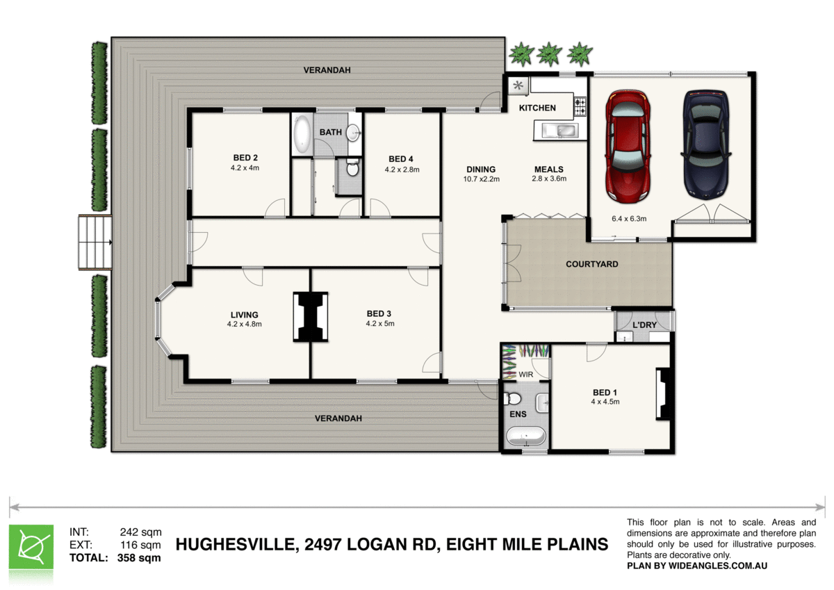 Modern commercial floor plan of "Hughesville".