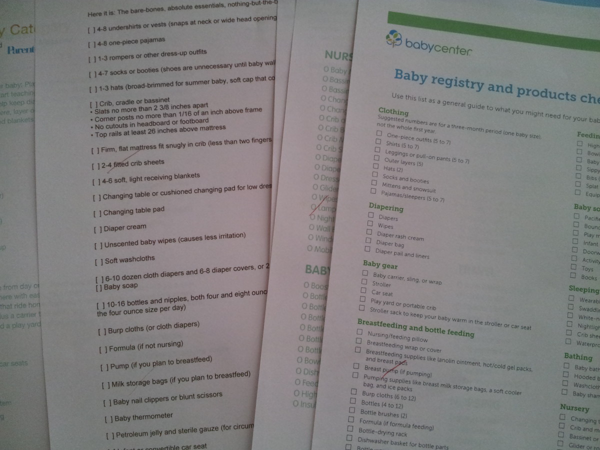 Print out a few baby shower registry checklists to see what they suggest you register for. 