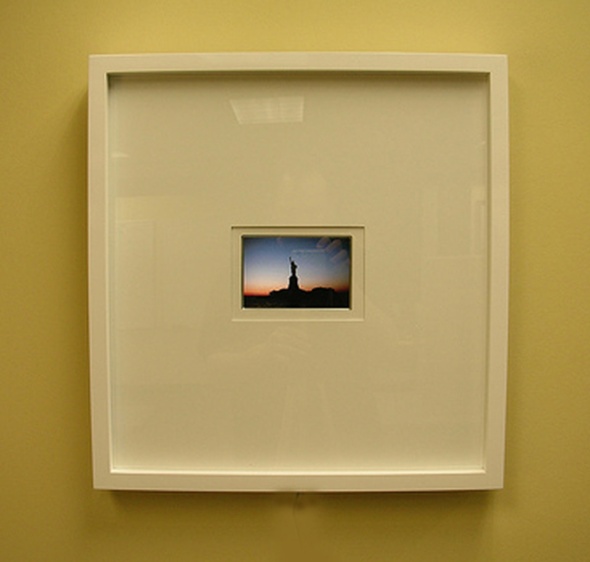 Sometimes a small image in a large frame makes big impact.