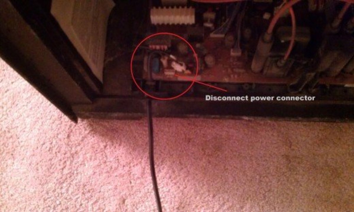 Fig 3.  Disconnecting Power Cord